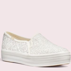 Kate Spade x Keds triple decker glitter sneaker